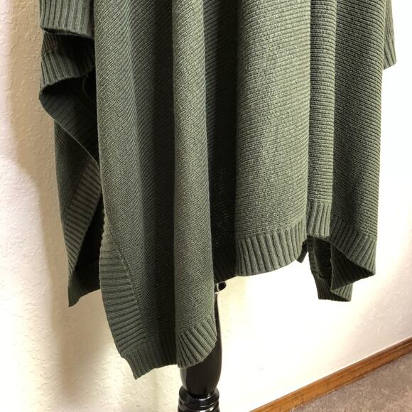 Lululemon Divinity army green ribbed knit poncho sweater size One Size - Picture 4 of 15